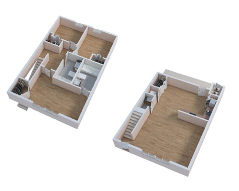 Floor plan for 3 beds, 2.5 baths, 1196 sqft